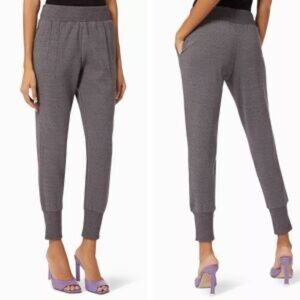 Varley Amberley Ribbed Pique Pant Gray Joggers Size Small